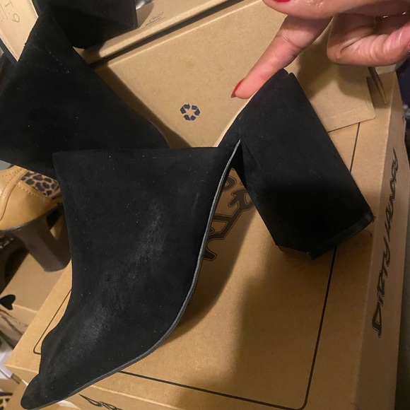 Slide on chunky heel insert cushion open toe and Heel - Picture 9 of 13